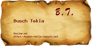 Busch Tekla névjegykártya